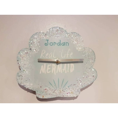 Mermaid Seashell Wall Clock