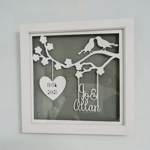 Love Birds Papercut Frame