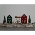 Scandinavian Village Scene Tealight holder (30cm)