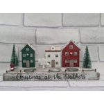 Scandinavian Village Scene Tealight holder (30cm)