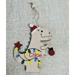 Dinosaur Wooden Hanging Ornament.