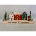 Scandinavian Wooden Village Scene (20cm)