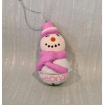 Snowman/Snowwoman Bell Bauble (Handmade)