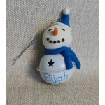 Snowman/Snowwoman Bell Bauble (Handmade)