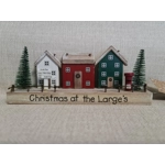 Scandinavian Wooden Village Scene (20cm)