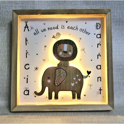Safari / Animal Childrens Light Up Plaque