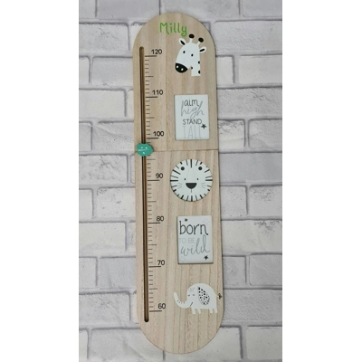 Wooden Height Chart With Photos Frames