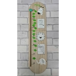 Wooden Height Chart With Photos Frames