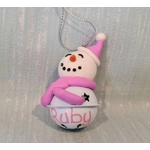 Snowman/Snowwoman Bell Bauble (Handmade)
