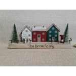 Scandinavian Wooden Village Scene (20cm)