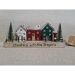 Scandinavian Wooden Village Scene (20cm)
