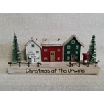 Scandinavian Wooden Village Scene (20cm)
