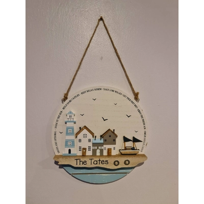 Rustic Wooden Lighthouse Nautical Plaque