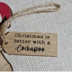Wooden Cockapoo Christmas Tree Decorations