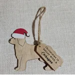 Wooden Cockapoo Christmas Tree Decorations