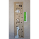 Personalised Wooden Height Chart, Children's Bedroom Or Nursery Present, Safari Themed Gift, Animal