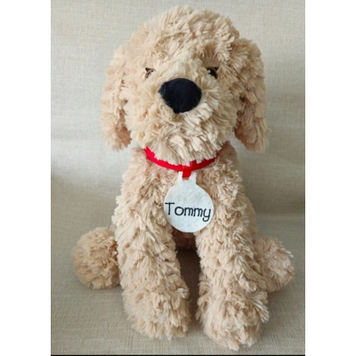 Personalised Cockapoo Cuddly Toy, 10/15 Inch Plush Dog Birthday Present. Cavashon, Poodle, Spaniel,