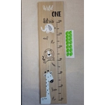 Personalised Wooden Height Chart, Children's Bedroom Or Nursery Present, Safari Themed Gift, Animal