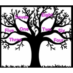 Personalised Family Tree Frame With 2-8 Names & Pets. Framed Paper Craft Wall Art. New Baby Gift, We