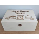 Large Wooden Recipe Box. Perfect Present
