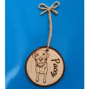 Engraved Log Slice. Your Pet..