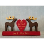 Reindeer Plaque Christmas Ornament