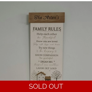 Family Rules Wall Plaque