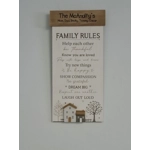 Family Rules Wall Plaque