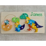 Children's Wooden Jigsaw. Dinosaur / Crocodile ECO Birthday Gift