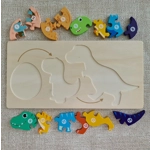 Children's Wooden Jigsaw. Dinosaur / Crocodile ECO Birthday Gift
