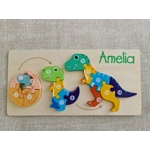 Children's Wooden Jigsaw. Dinosaur / Crocodile ECO Birthday Gift