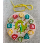 Wooden Clock. Children's Educational Gift. Kids Birthday Present