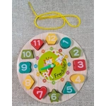 Wooden Clock. Children's Educational Gift. Kids Birthday Present