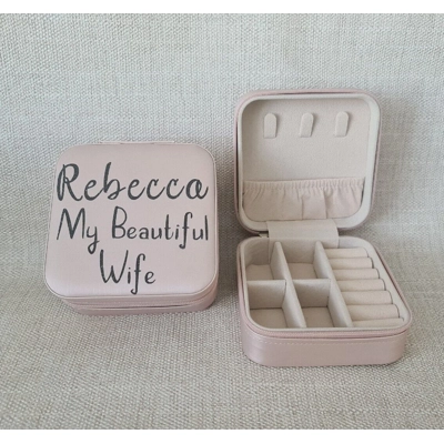 Travel Jewellery Box - Pale Pink