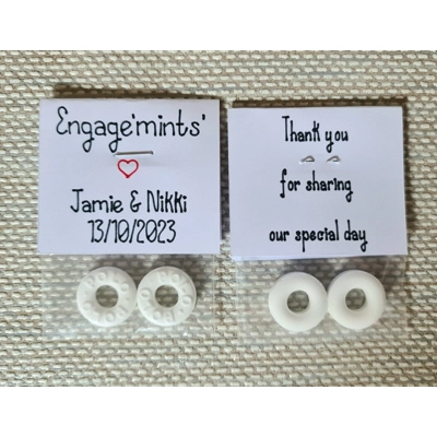 Engage'mint' Personalised Engagement Party Favours Table Gifts Polo Mints (x10)