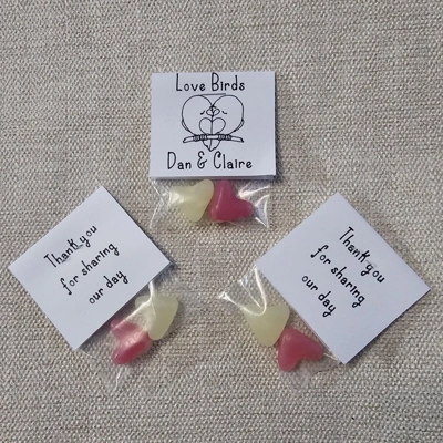 Wedding/Engagement/Party Favours Barratt Jelly Bean Love Hearts *VEGAN* x10