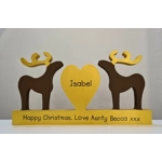 Reindeer Plaque Christmas Ornament