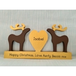 Reindeer Plaque Christmas Ornament