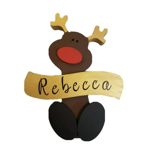 Large Wooden Reindeer Hand P..