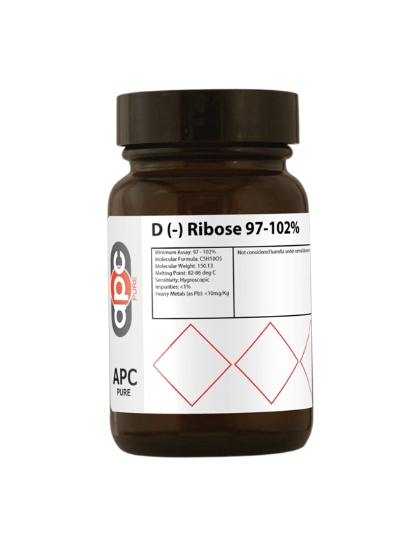 10g D (-) Ribose 97-102%
