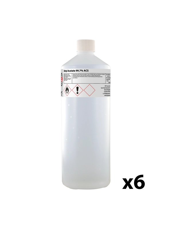 6x 1l Ethyl Acetate 99.7% ACS