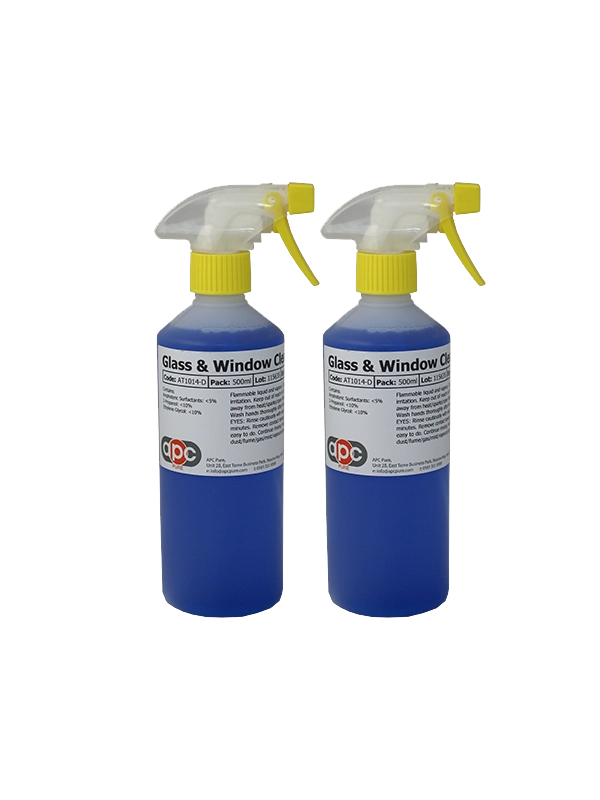 2x 500ml Glass & Window Cleaner With Trigger Spray
