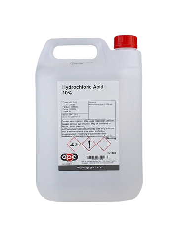 4X 5L Hydrochloric Acid 10%