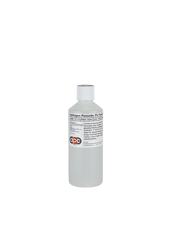 500ml Hydrogen Peroxide 3% BP Food Grade (10 vols)