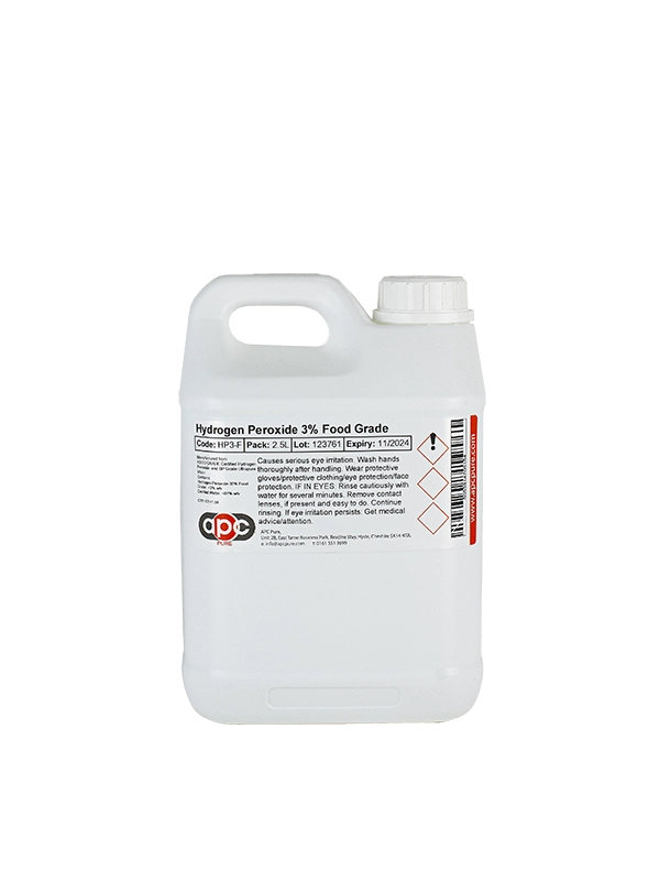 2.5L Hydrogen Peroxide 3% BP Food Grade (10 vols)