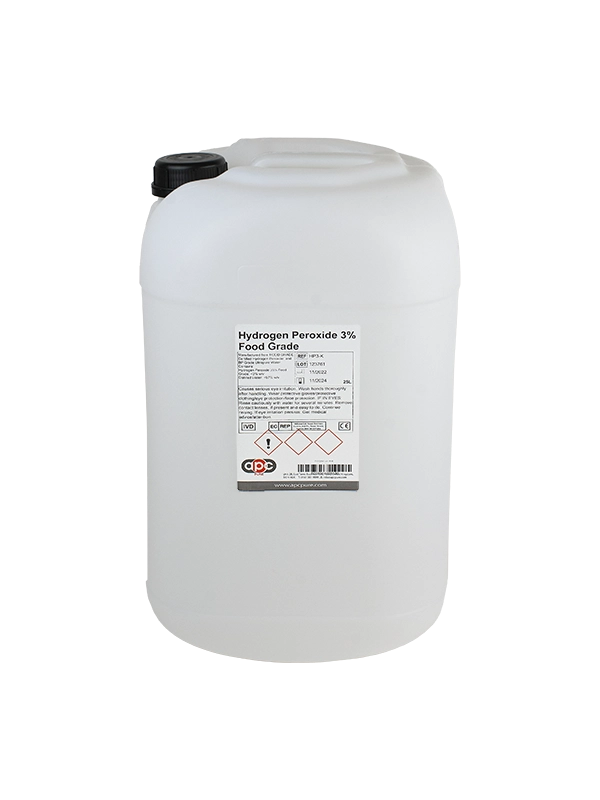 25L Hydrogen Peroxide 3% BP Food Grade (10 vols)