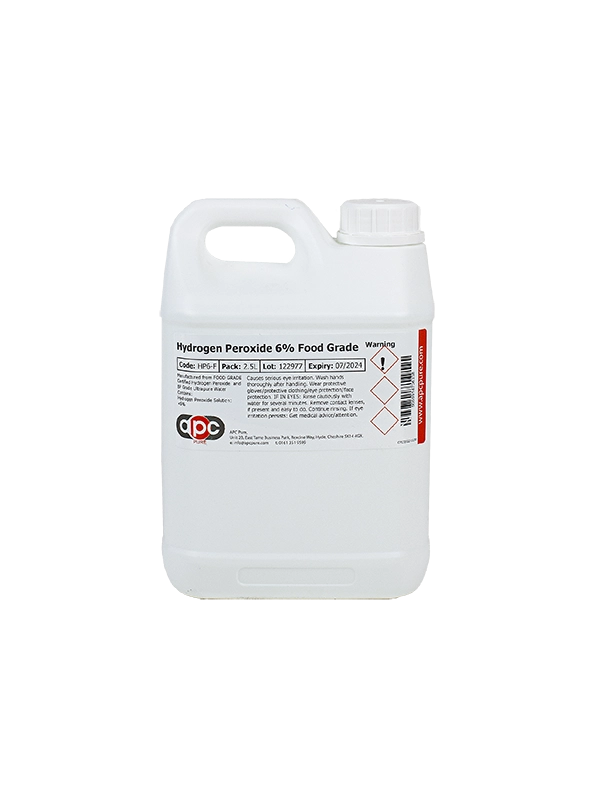 2.5L Hydrogen Peroxide 6% Food Grade