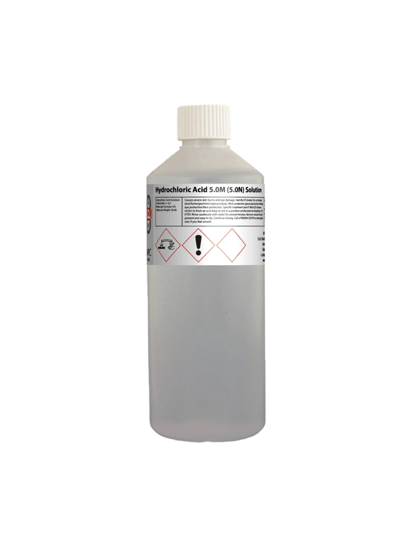 500ML Hydrochloric Acid 5.0M (5.0N) Solution