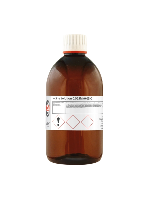 500ml Iodine Solution 0.025M (0.05N)