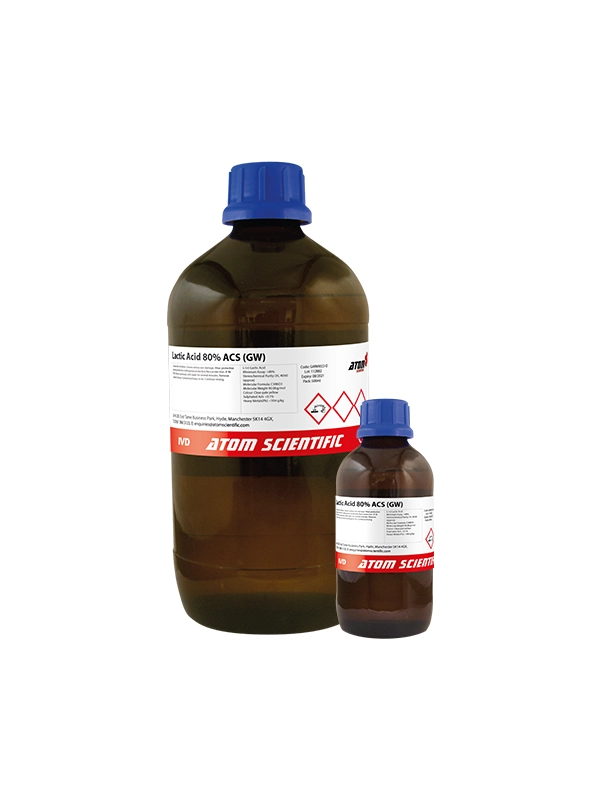 2.5L Lactic Acid 80% Glass Winchester ACS, FCC